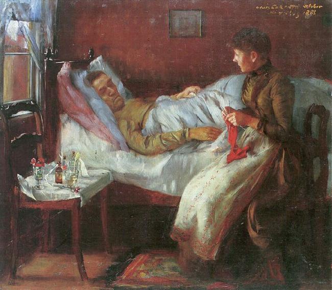 Lovis Corinth Vater Franz Heinrich Corinth auf dem Krankenlager oil painting image